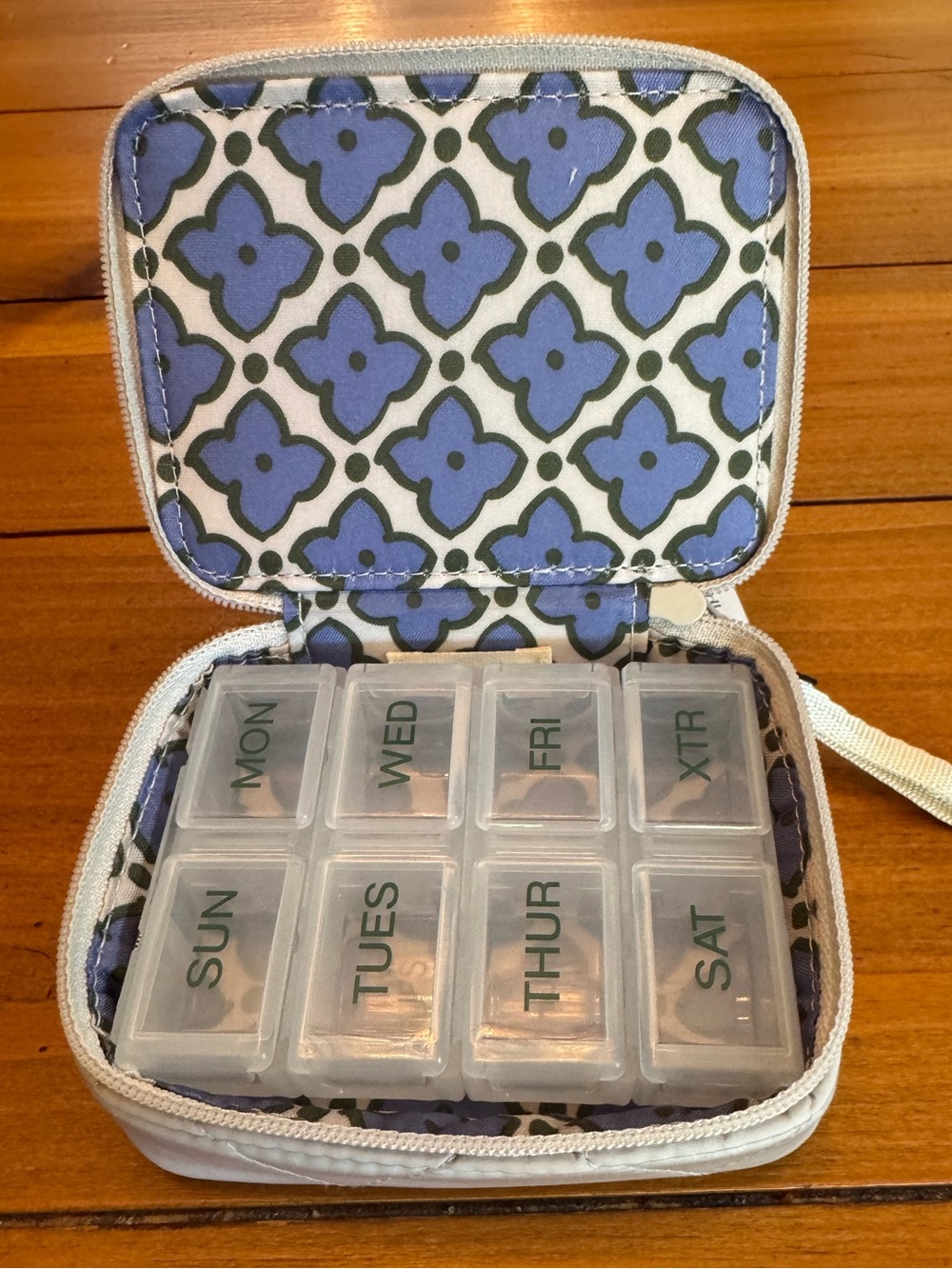 NWT Vera Bradley Travel Pill Case in Light Grey